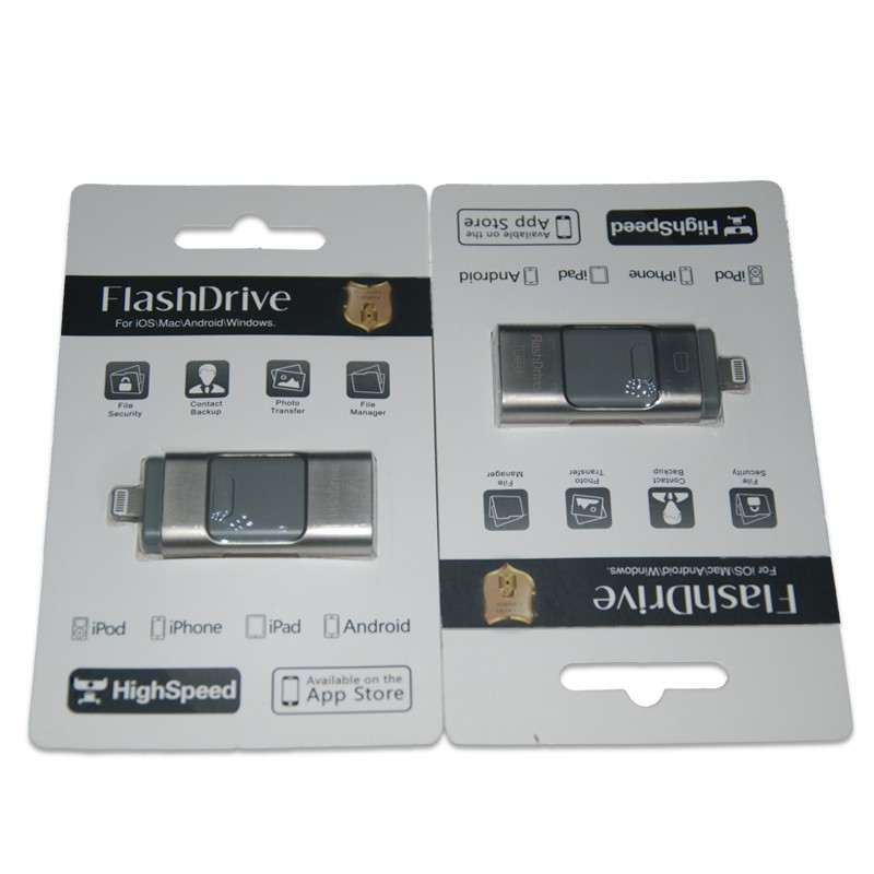 3-in-1 8-pin/Micro-USB/USB 3.0 OTG Flash Drive (64GB)